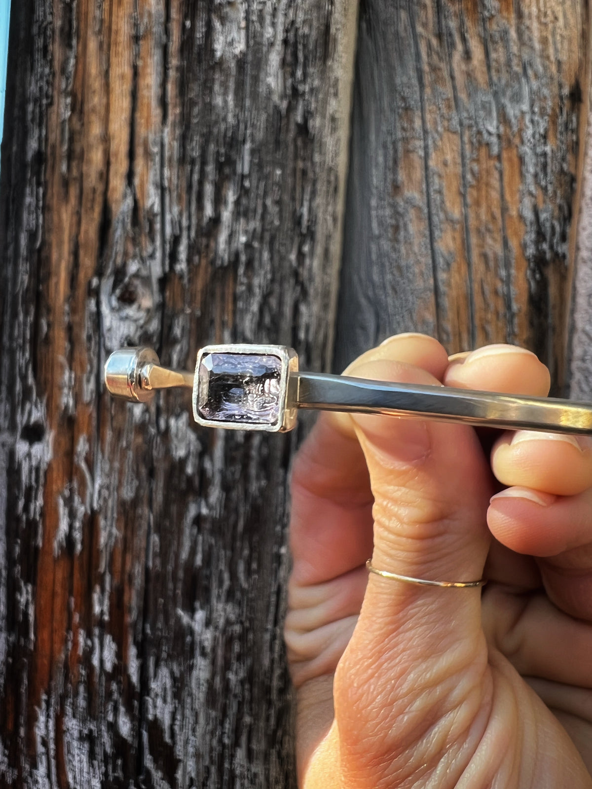 Citrine & Amethyst Bangle