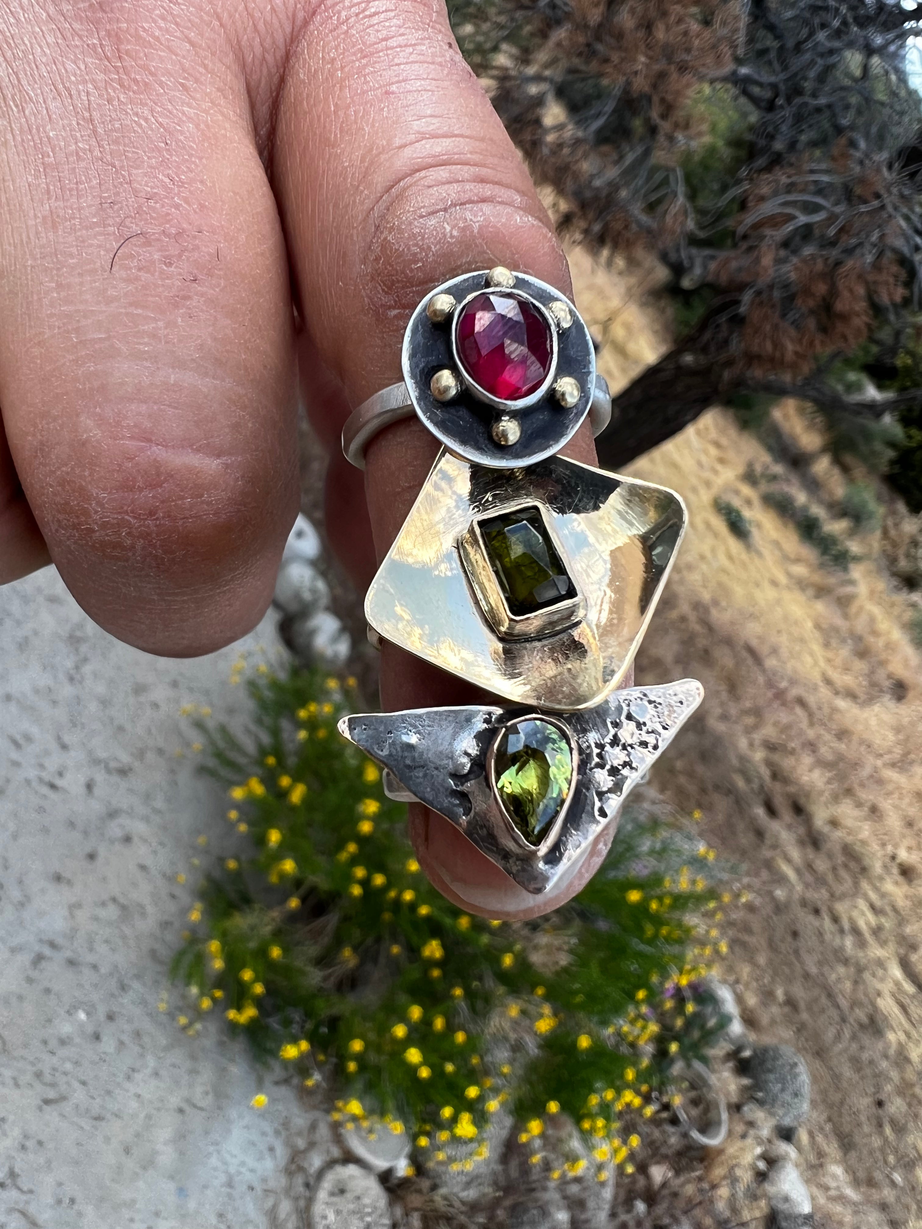Green Tourmaline Ring — size 10
