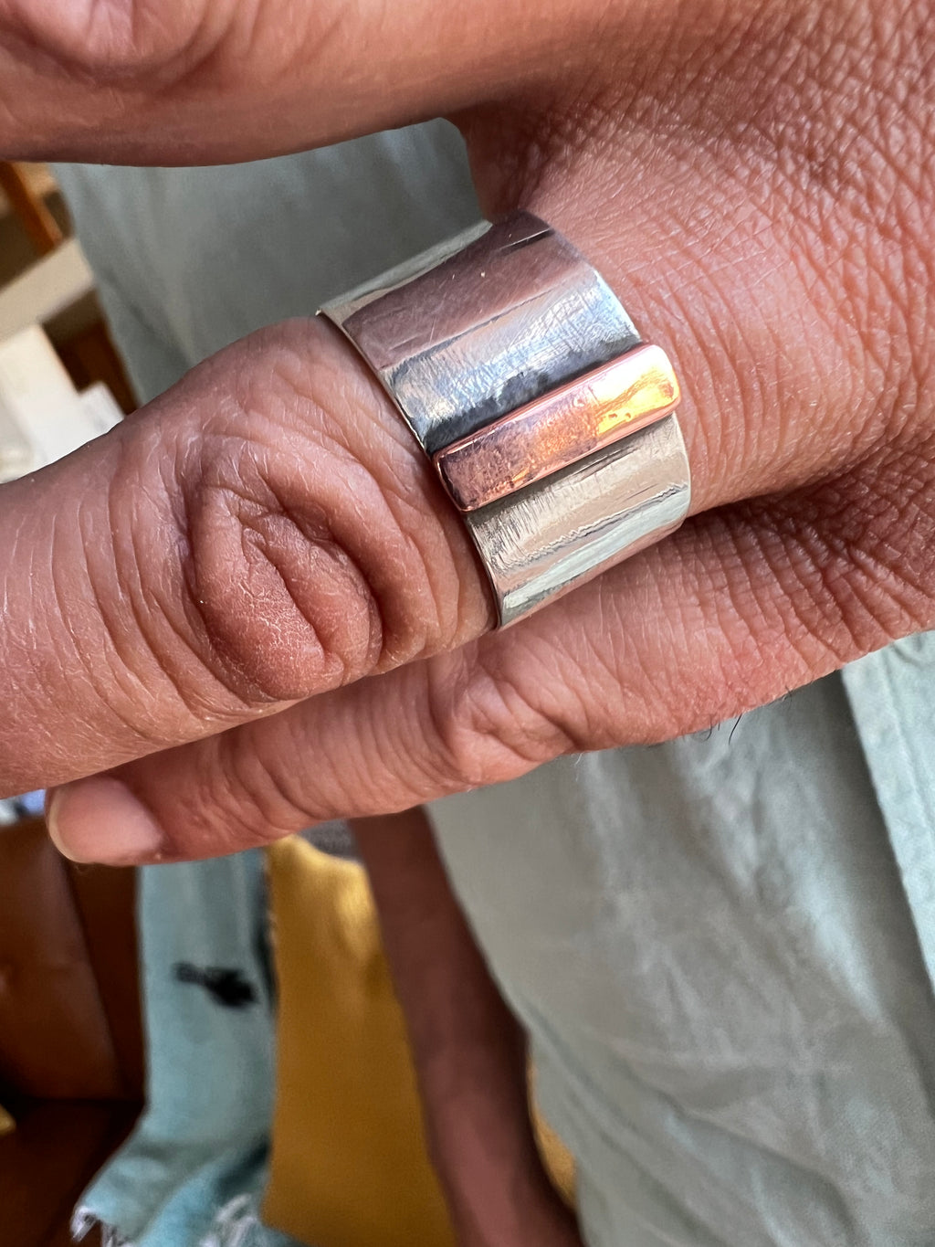 Man’s mixed metal ring — size 12