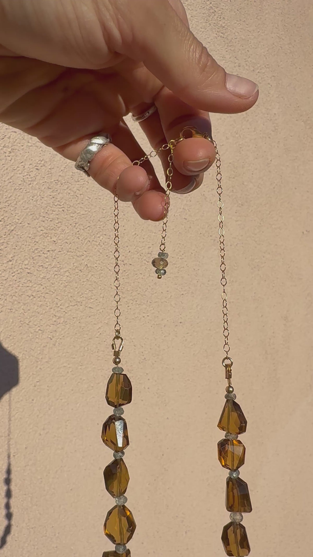 Whisky Quartz Necklace