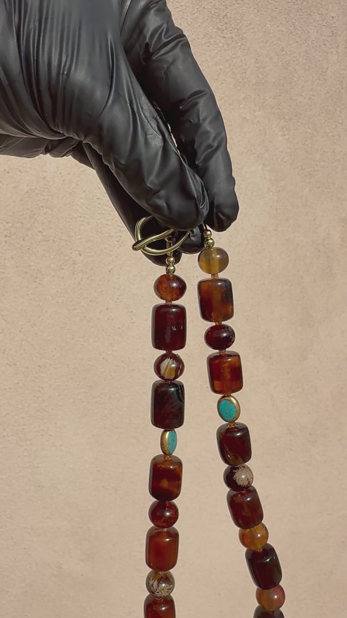 Sumatran Amber & Turquoise Collar