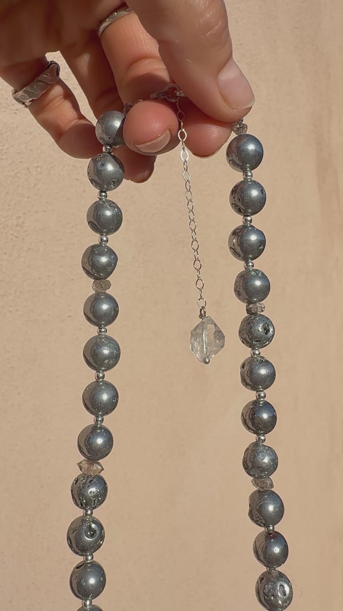 Moonlit Titanium Druzy Necklace