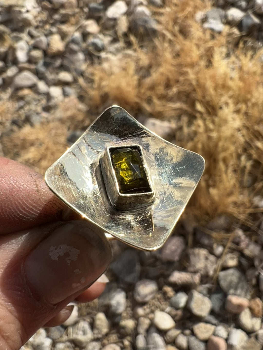 Green Tourmaline Ring — size 10