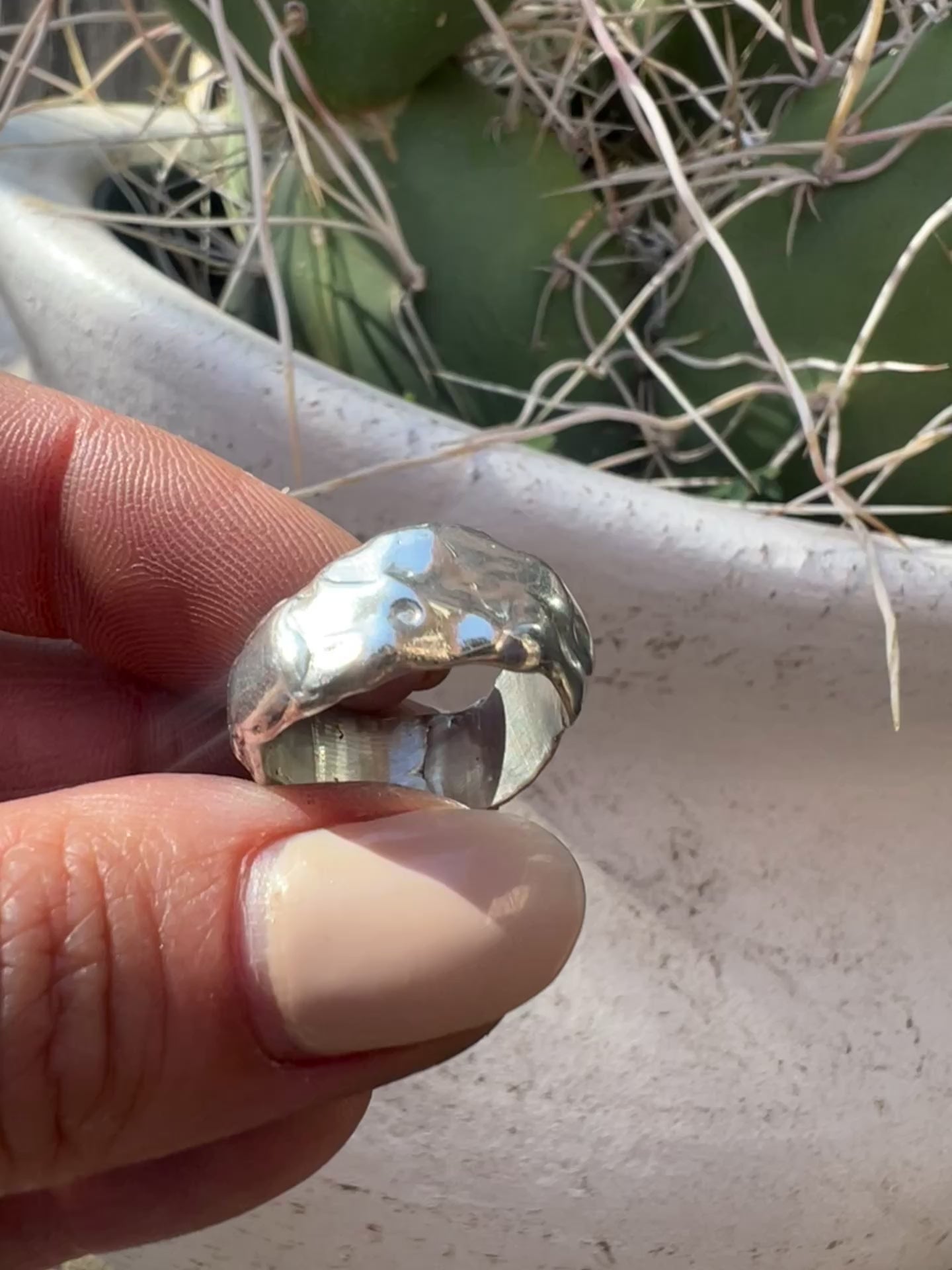 Size 5 Silver Melty Ring – Sunhawk Studio