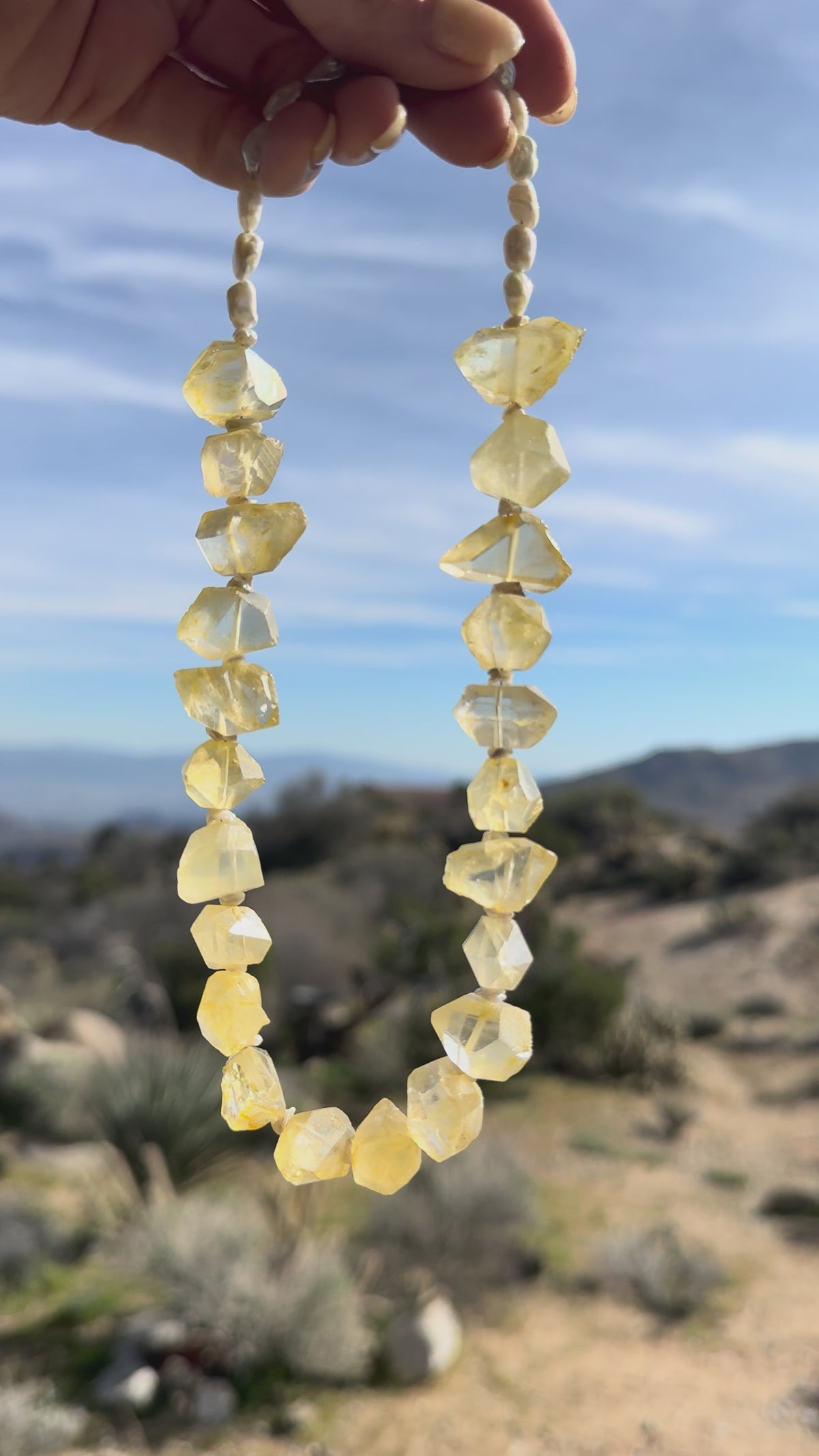Citrine & Pearl Collar
