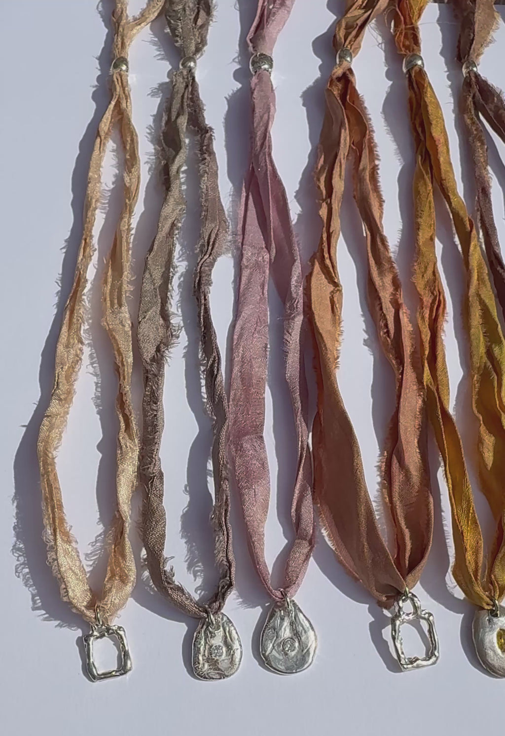 Sunworn Silk Ribbons — Silver