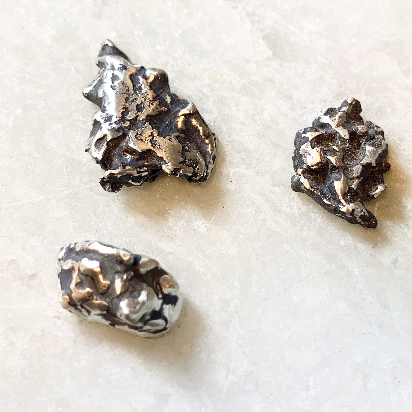 Silver Nugget Stacker Ring