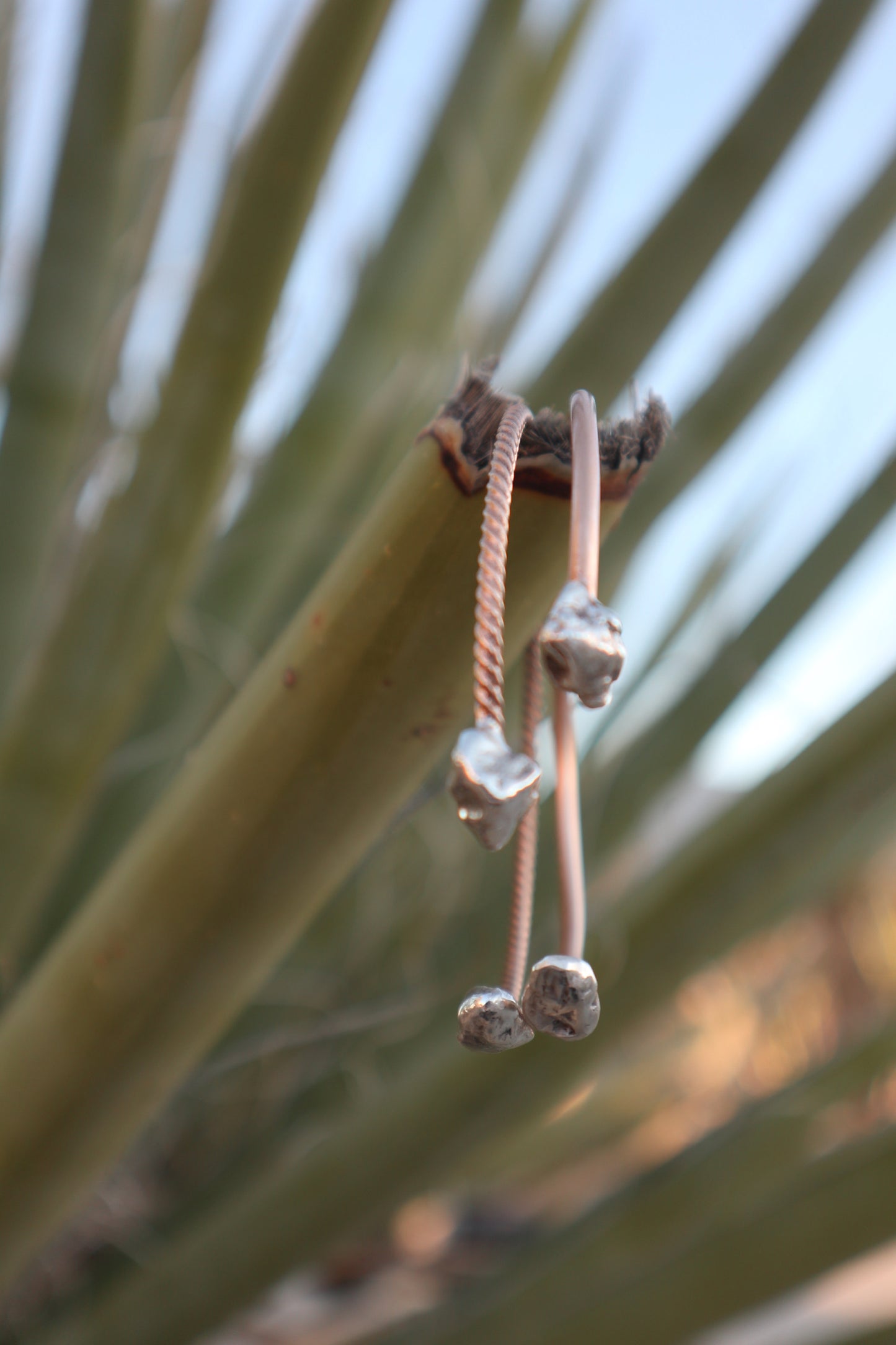 Bronze + Silver Nugget Cuff