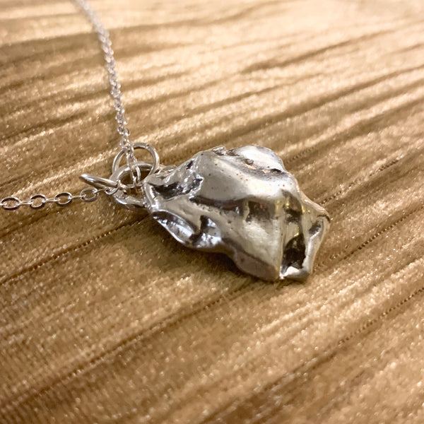 Silver Nugget Necklace with chain