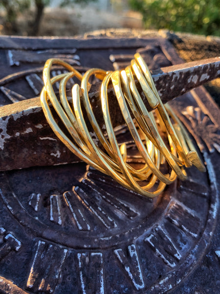 Hammered Brass Bangle