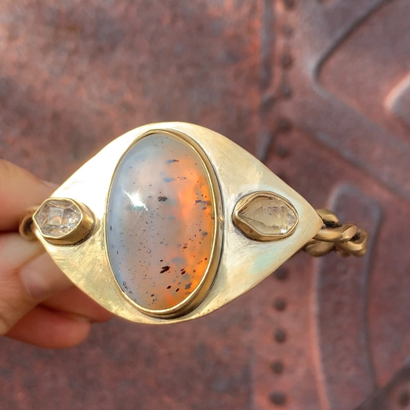 Celestial Montana Agate Cuff