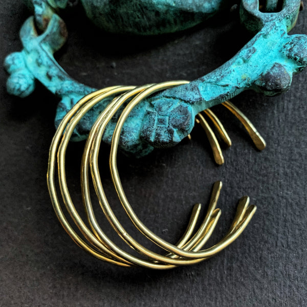 Hammered Brass Bangle