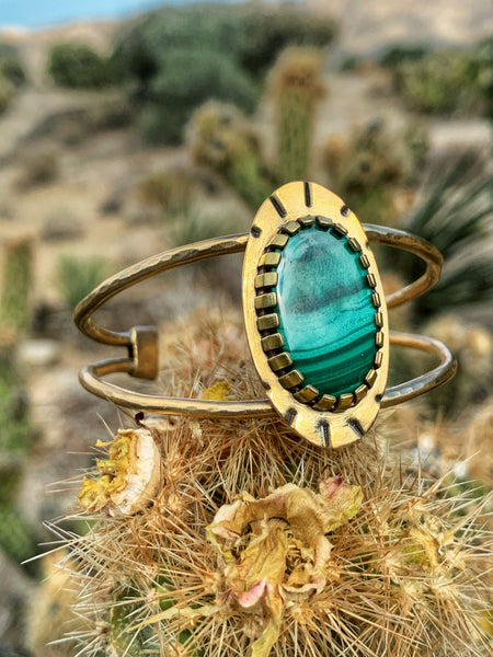 Malachite Cactus Cuff