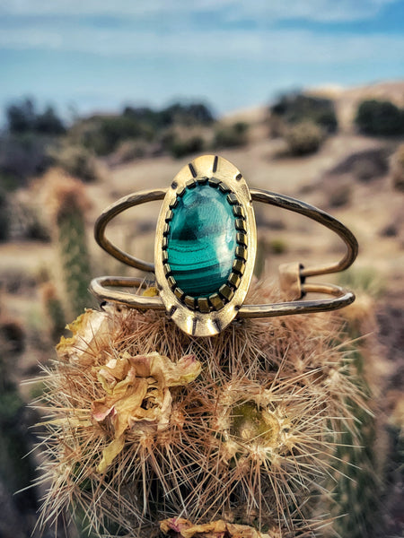 Malachite Cactus Cuff