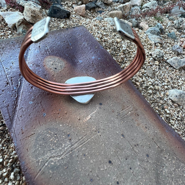 Botswana Agate and Copper Cuff