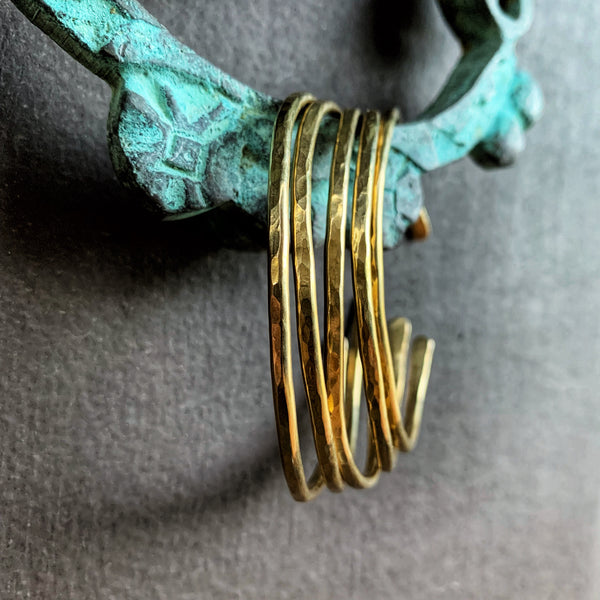 Hammered Brass Bangle