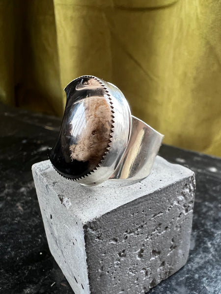 Palm Root Moon Ring
