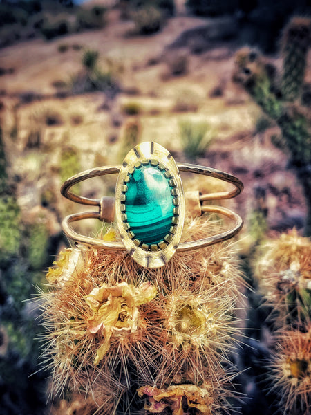 Malachite Cactus Cuff