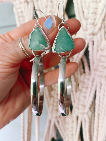 Aventurine Hoops