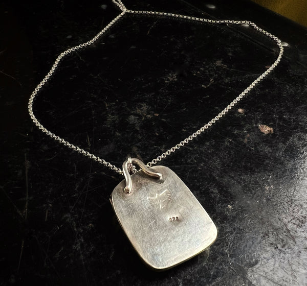 Blue Chalcedony Pendant with Chain