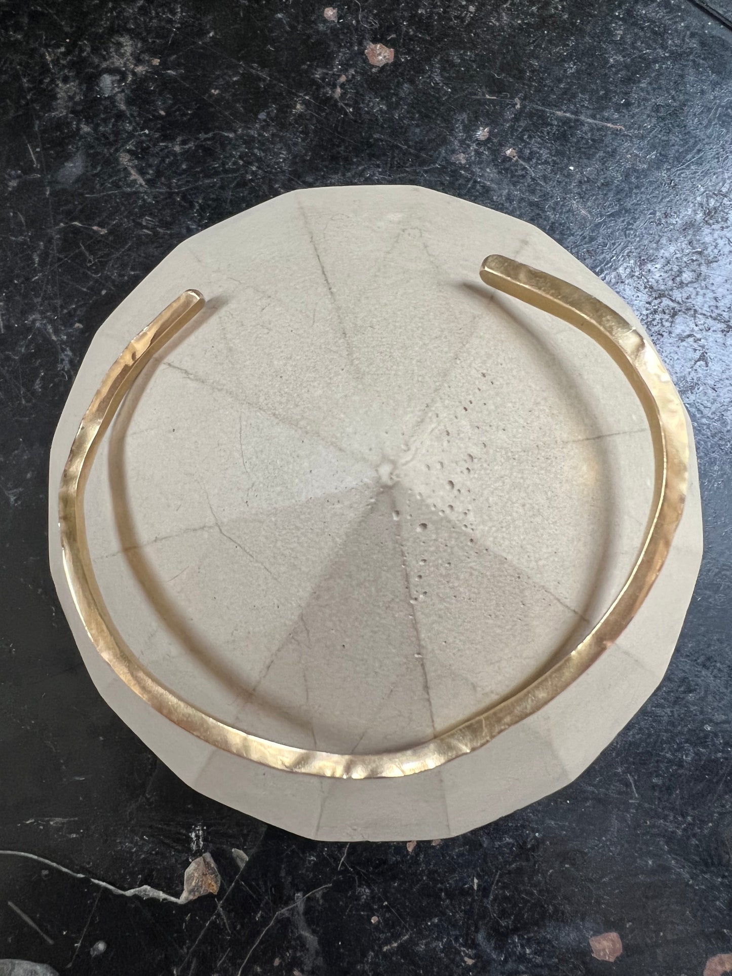 Wavy Hammered Bangle
