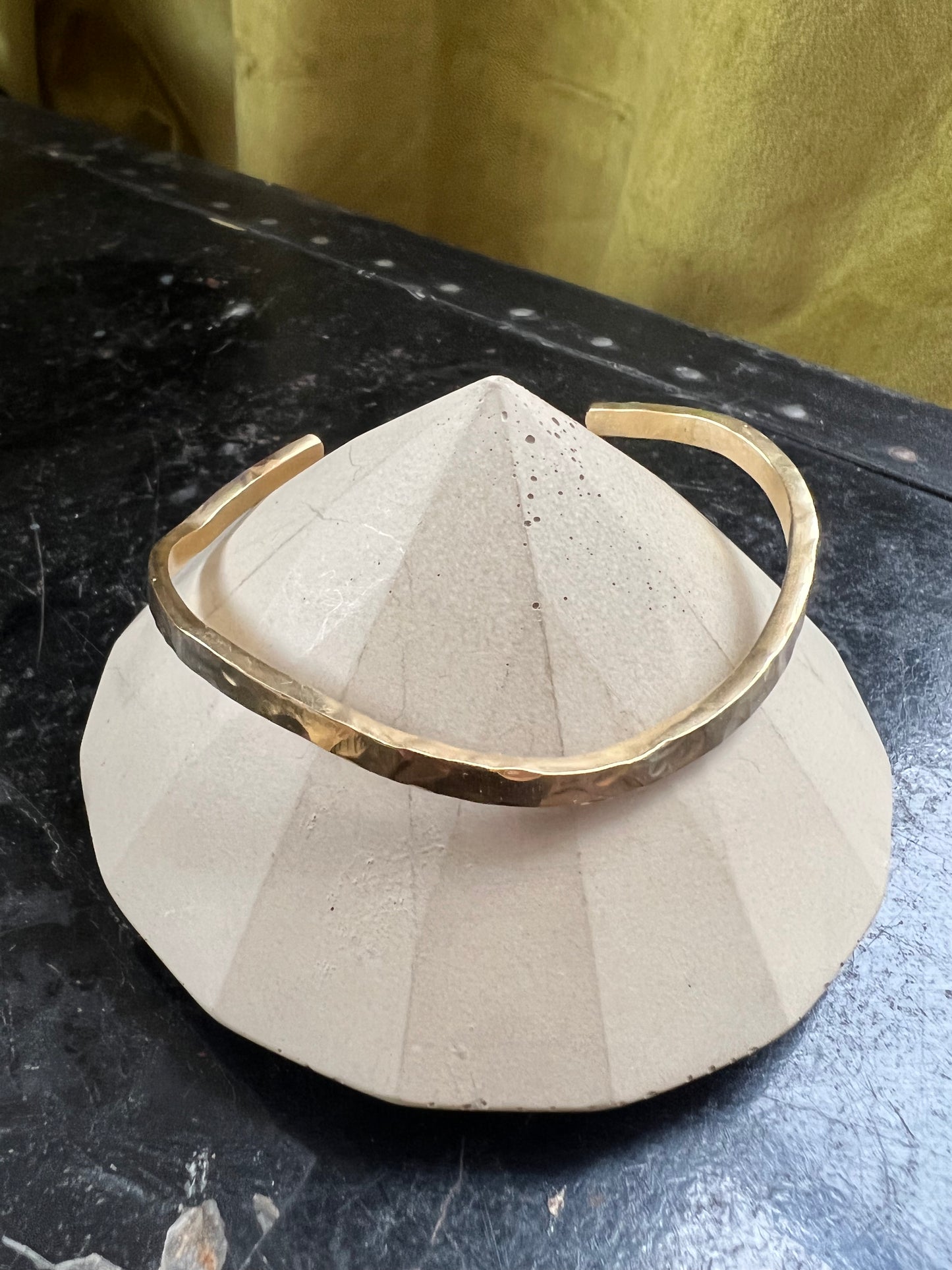 Wavy Hammered Bangle