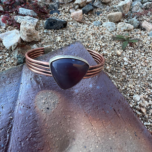 Botswana Agate and Copper Cuff