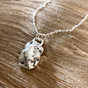 Silver Nugget Necklace with chain