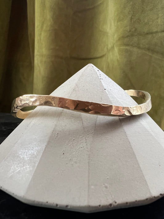 Wavy Hammered Bangle