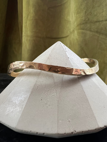 Wavy Hammered Bangle