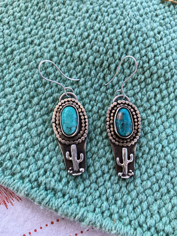 Cactus + Campitos Turquoise Earrings
